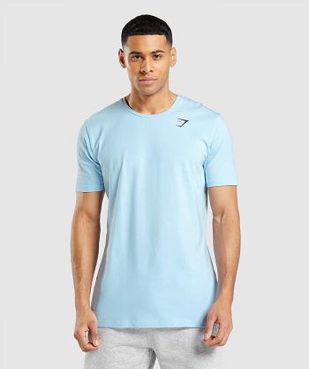 Gymshark Essential Muške T Shirts Bež Plave | HR 2454NWY